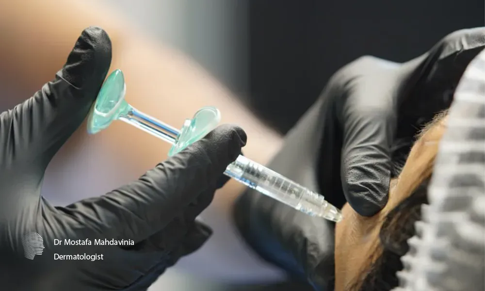 نمونه تزریق فیلر گونه در کلینیک مهدوی نیا