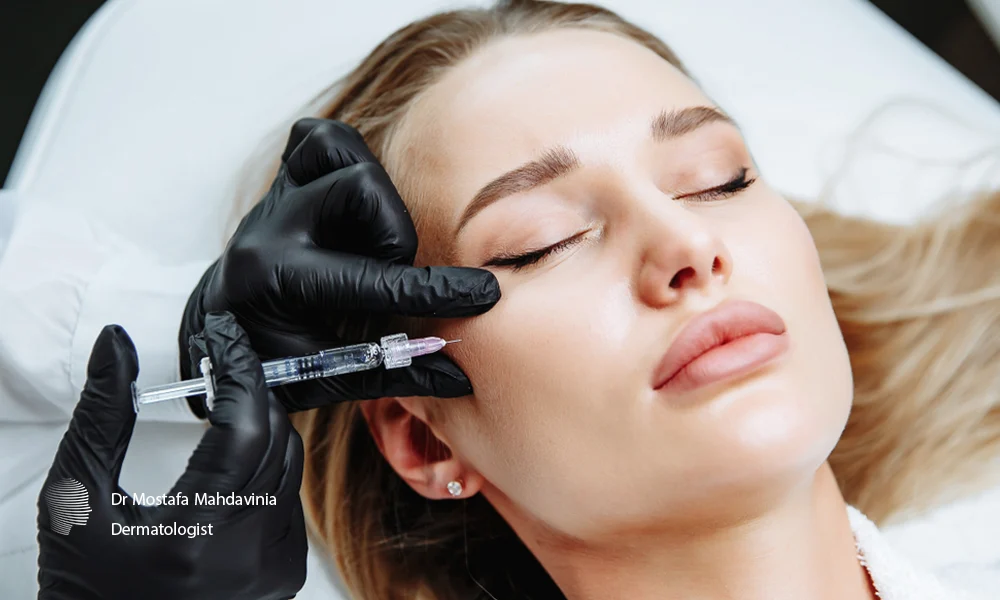 تزریق پروفایلو برای جوانسازی صورت یک خانم