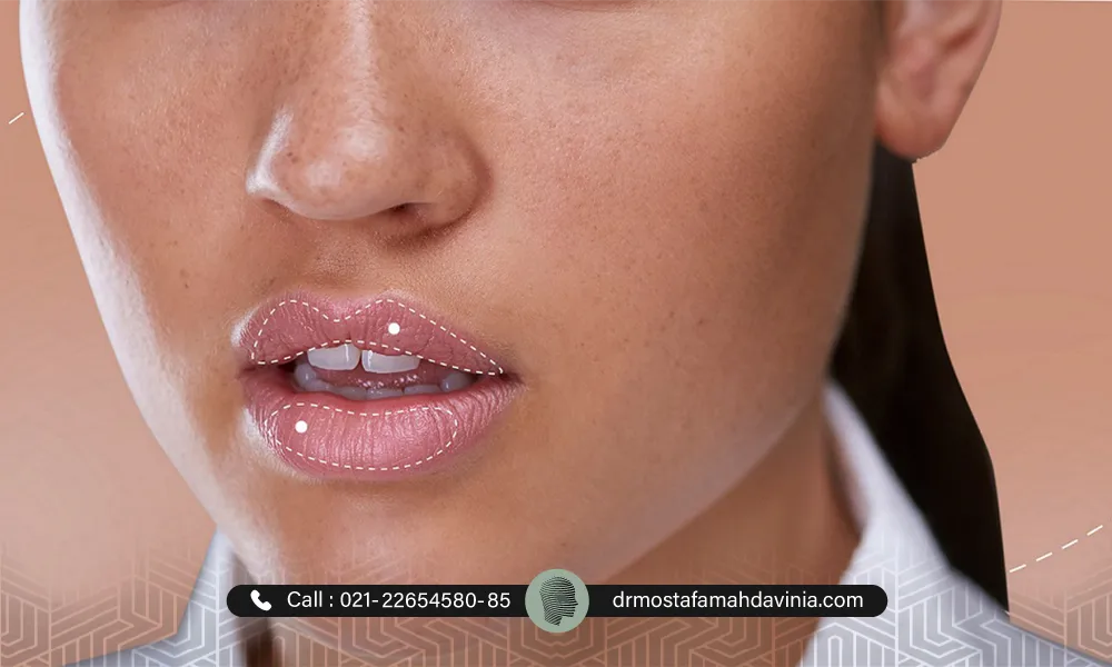 تاثیر تزریق فیلر برروی لب یک خانم جوان | تغذیه بعد از تزریق ژل لب