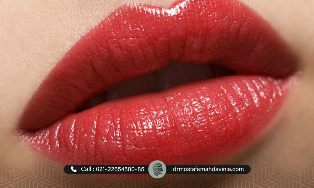 لب های قرمز بعد شیدینگ لب