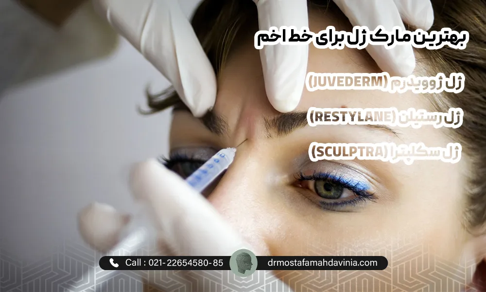 عکس بهترین فیلر های بازار برای تزریق فیلر خط اخم