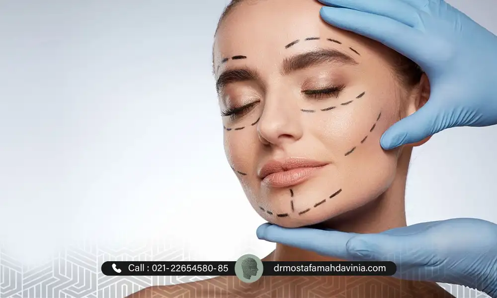 مشخص کردن محل های مورد نظر روی صورت برای تزریق فیلر فول فیس