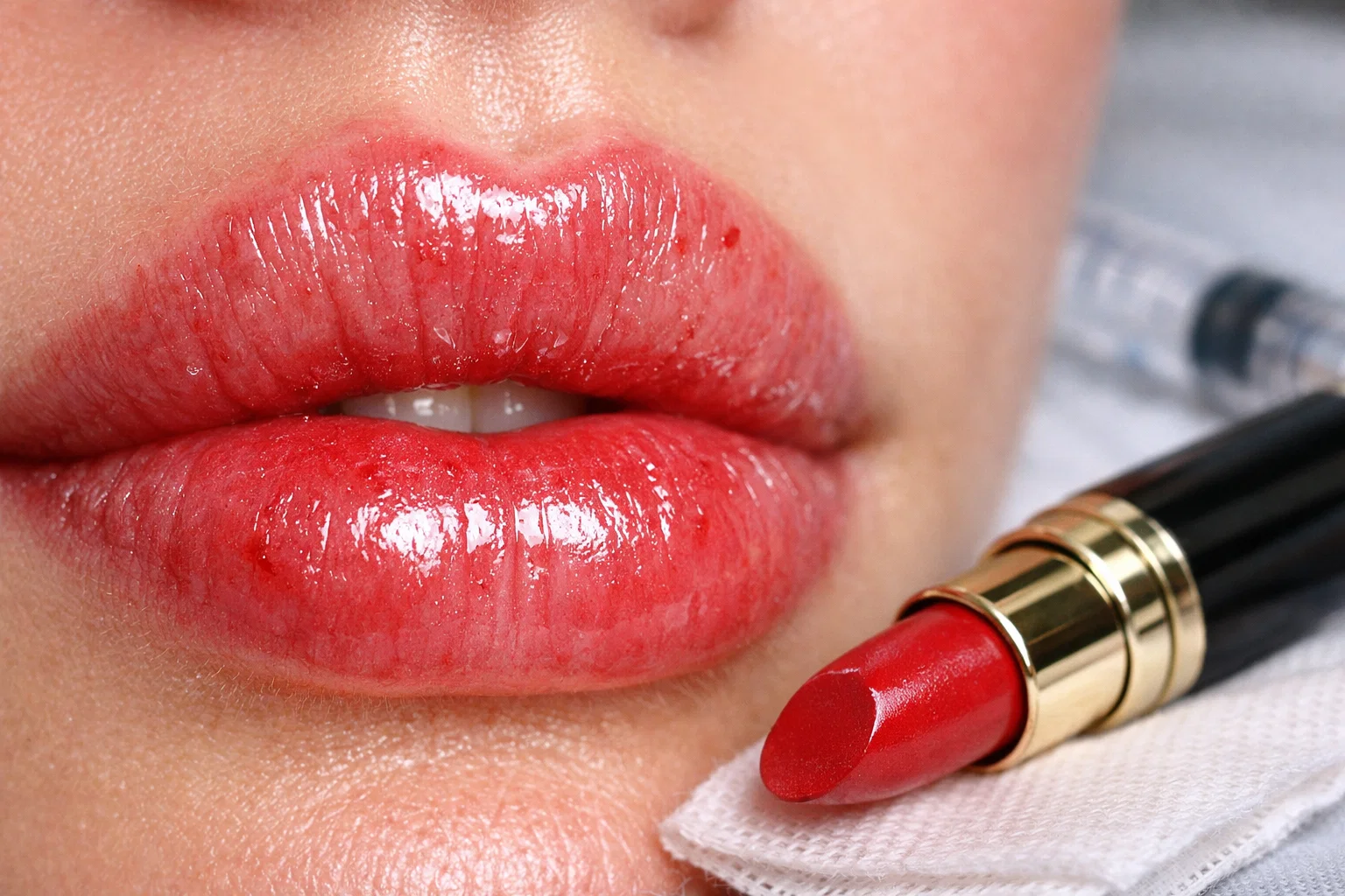 چند روز بعد از تزریق ژل لب میشه رژ زد؟