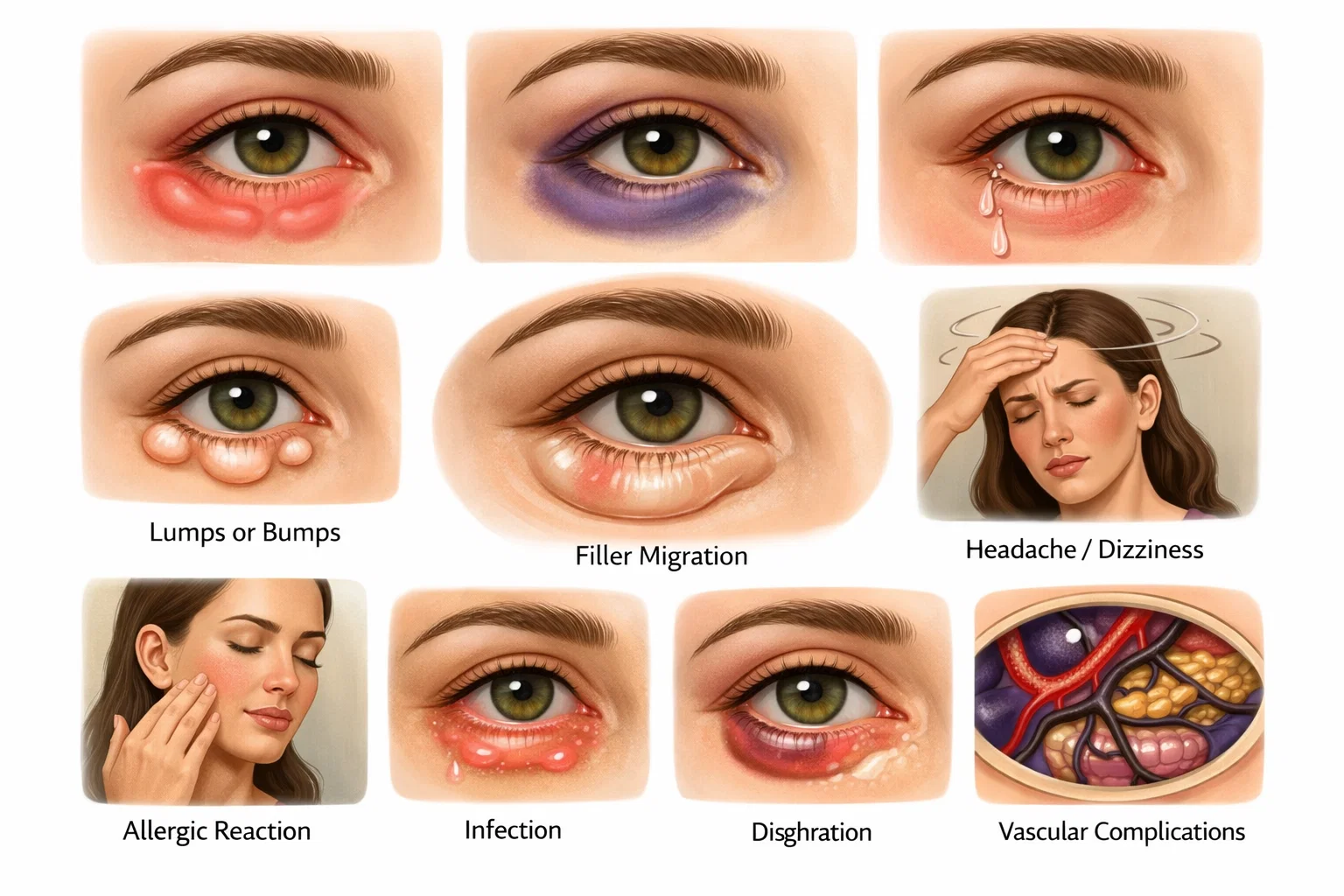 عوارض فیلر زیر چشم